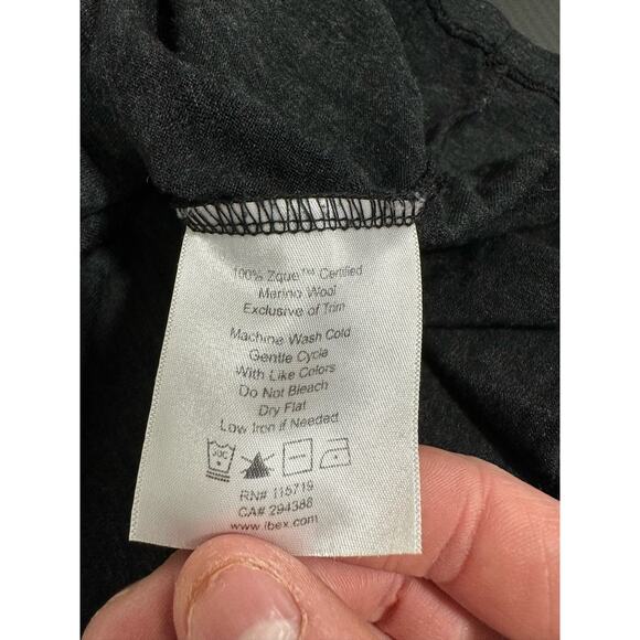 Ibex Zque Certified Merino Wool 1/4 Zip Pullover Black Grey Size 2XL Base Layer - Picture 6 of 9